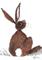 Art: THINKING HARE h2579 by Artist Dawn Barker