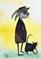 Art: BLACK CAT hare h3097 by Artist Dawn Barker