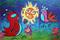 Art: Sun Birds by Artist Laura Barbosa