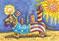 Art: HOT DOG AND FIREWORKS by Artist Susan Brack