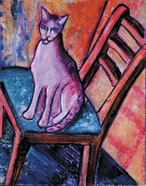 Art: I Mesmerized My Cat by Artist Caite Bonsey