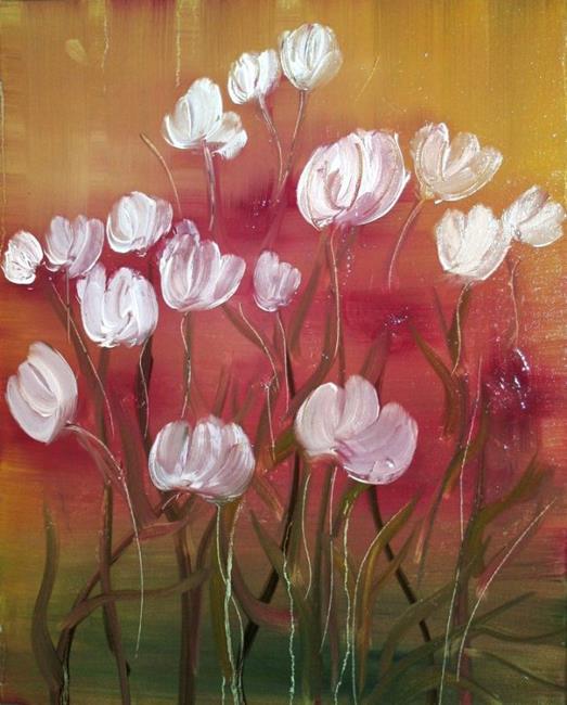 Art: TULIPS IN THE SUNSET by Artist LUIZA VIZOLI