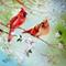 Art: CARDINAL PAIR by Artist Marcia Baldwin