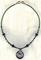 Art: Pendant Necklace Obsidian and Sterling Silver Wolf Head by Artist Sparkle Plenty Fine Beaded Jewellery