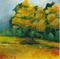 Art: Fall Pasture in the Rain (Sold) by Artist Kimberly Vanlandingham