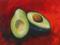 Art: Avocado on Red by Artist Torrie Smiley