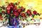 Art: Miniature Roses by Artist Laurie Justus Pace
