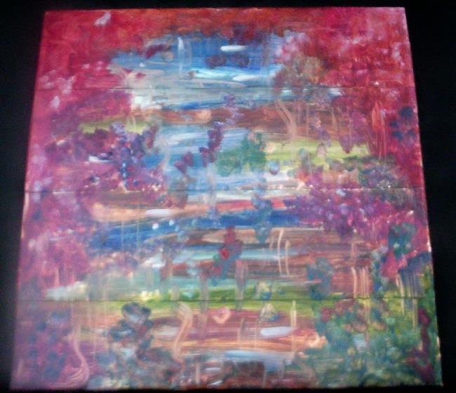 Art: Blueberry Peacock--SOLD by Artist Karina Keri-Matuszak
