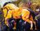 Art: A Yellow Horse by Artist Laurie Justus Pace