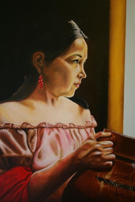 Art: Hispanic Woman by Artist Jose Isidro Tello