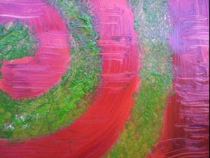 Detail Image for art Double Spiral Lime--SOLD Detail Image for art Double Spiral Lime--SOLD