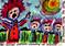 Art: Red Haired Woman Shouting at Triplets by Artist Amanda Hone