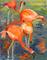 Art: Pink Flamingos by Artist Luda Angel