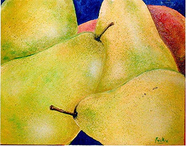 Art: Pears - sold by Artist Ulrike 'Ricky' Martin