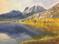 Art: Golden autumn at Silver Lake - Eastern Sierra, June Lake Loop painting by Artist Karen Winters