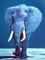 Art: Blue Elephant  (The Old Rogue) - sold by Artist Ulrike 'Ricky' Martin