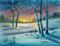 Art: The Winter Birches 2017 by Artist Marion Dutton