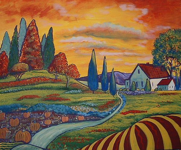 Art: Fall Landscape by Artist Virginia Kilpatrick