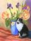 Art: TUXEDO CAT by Artist Mary Jo Zorad