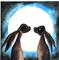 Art: HARES IN LOVE h1085 by Artist Dawn Barker