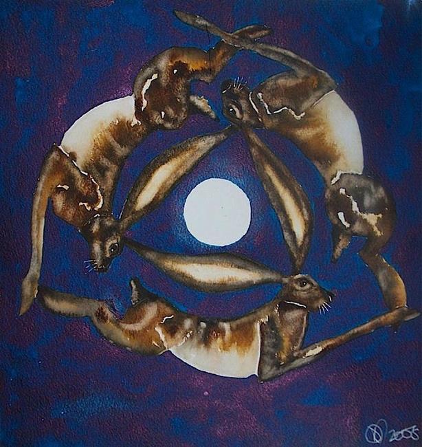 Art: HARE CIRCLE p110 by Artist Dawn Barker