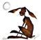 Art: MOONGAZING HARE h1305 by Artist Dawn Barker