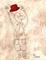 Art: LOSING HIS RED HAT m109 by Artist Dawn Barker