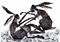 Art: BOXING HARES h1901 by Artist Dawn Barker