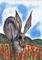 Art: RUNNING HARE h2456 by Artist Dawn Barker
