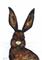 Art: BROWN HARE IN LOVE h2507 by Artist Dawn Barker