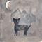 Art: CAT IN THE MOONLIGHT c102 by Artist Dawn Barker