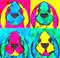 Art: FOUR HARES h1449col by Artist Dawn Barker
