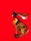 Art: HARE IN RED h1653a by Artist Dawn Barker