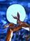 Art: BOXING HARES gg88a by Artist Dawn Barker