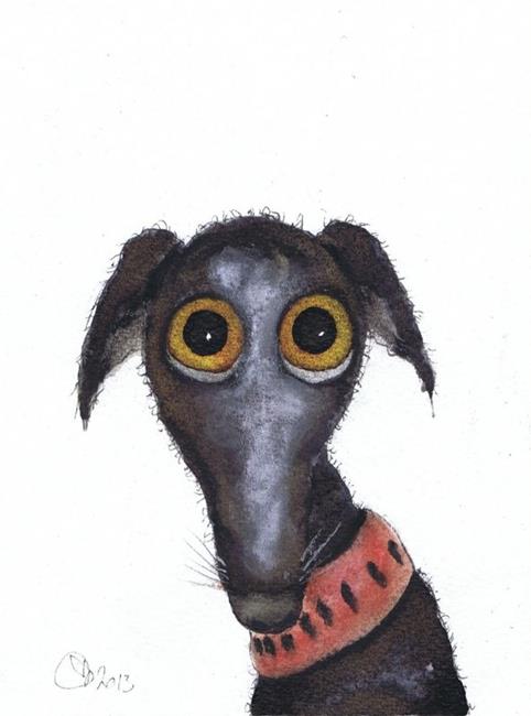 Art: GREYHOUND g261 by Artist Dawn Barker