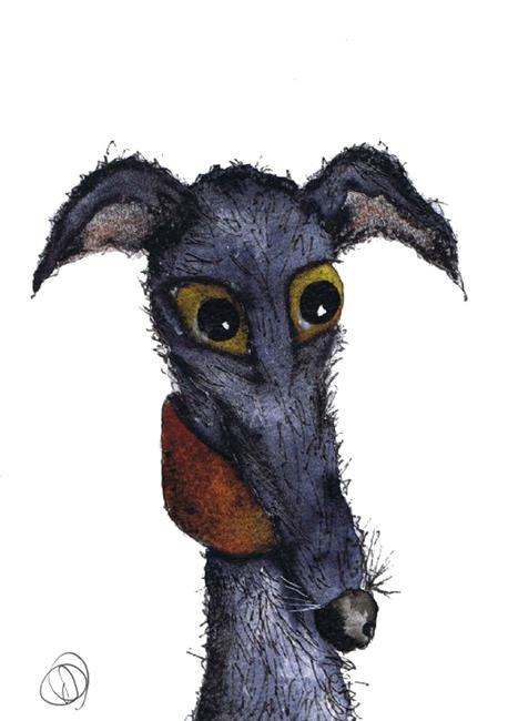 Art: ALOOF GREYHOUND g250 by Artist Dawn Barker