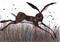Art: RUNNING HARE h2231 by Artist Dawn Barker