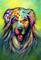 Art: Boho Golden Retriever by Artist Patricia Lintner