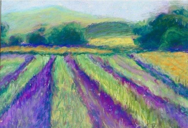 Art: Lavender fields by Artist Susan Frank