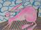 Art: PINK HARE field clouds h1522 by Artist Dawn Barker