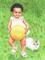 Art: Me & My Ball by Artist Paula M Parker