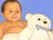 Art: Baby & Bear by Artist Paula M Parker