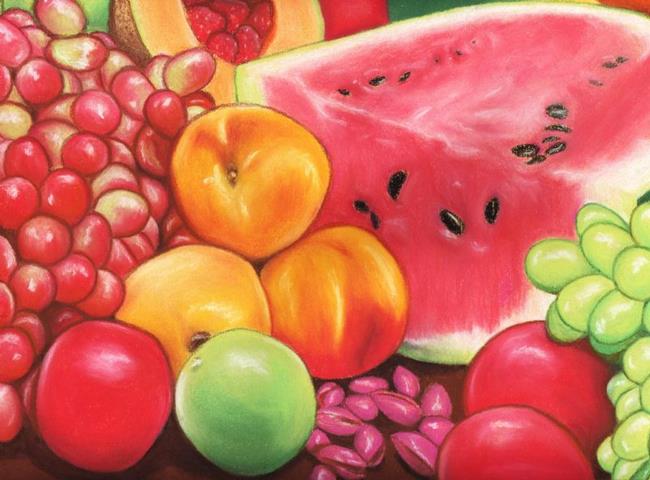 Art: Fruit by Artist Paula M Parker