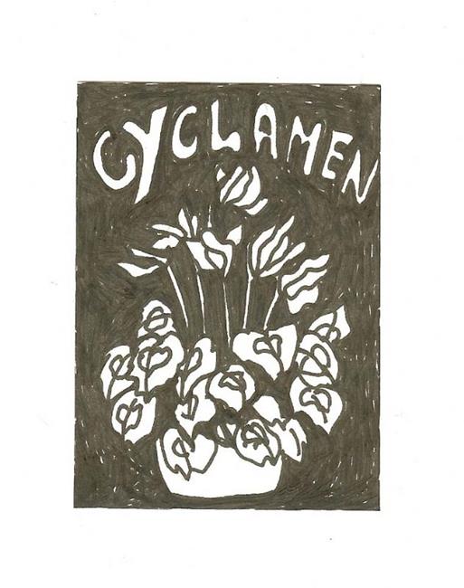 Art: Cyclamen by Artist Nata ArtistaDonna