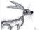 Art: HAIRY HARE h2505 by Artist Dawn Barker