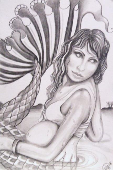 Art: Expecting Soon Mermaid by Artist Meredith Estes