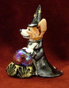 Detail Image for art Corgi Wizard & Crystal Ball