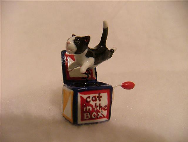 Art: Tux Cat - in - the - Box! by Artist Camille Meeker Turner