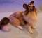 Art: Silk Furred Collie by Artist Camille Meeker Turner