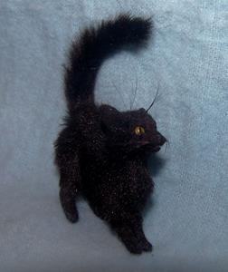 Detail Image for art Silk Furred Black Cat Detail Image for art Silk Furred Black Cat